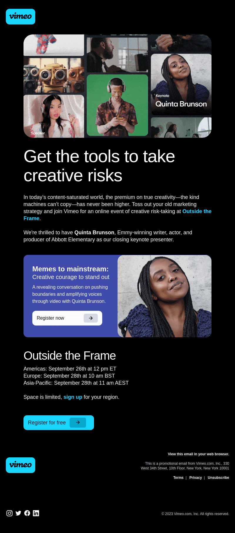 Meet our Outside the Frame keynote speaker