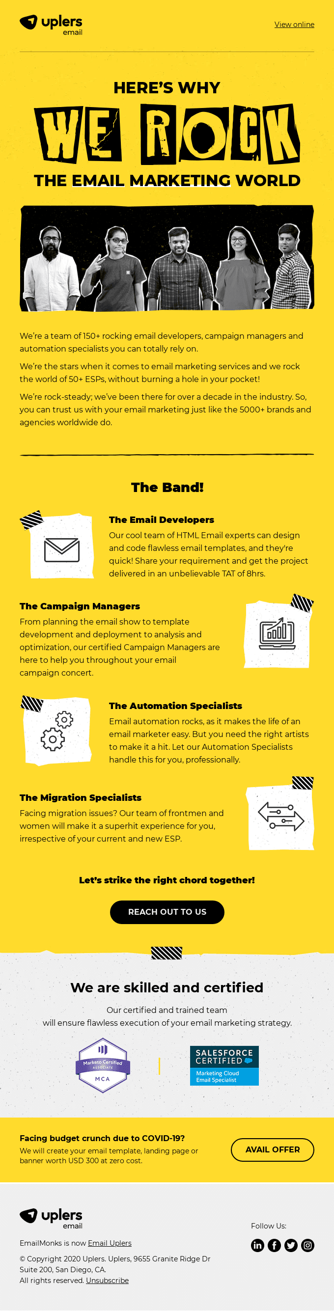Meet our rockstar email experts