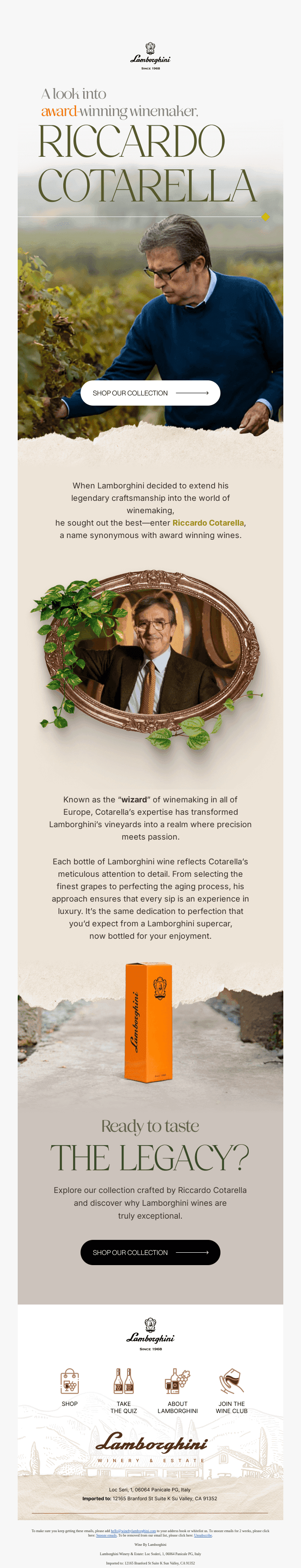 Meet the Master Behind Lamborghini’s Award-Winning Wines