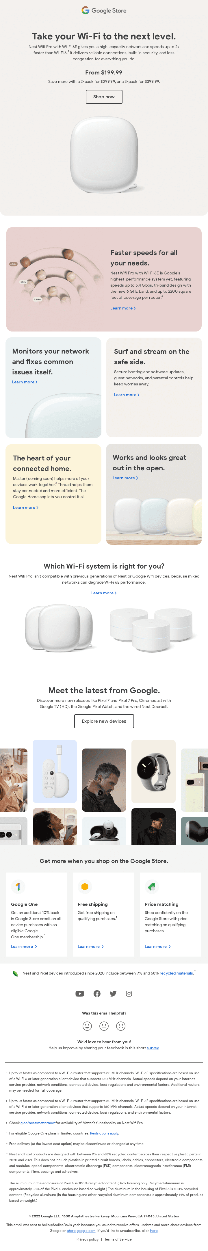 Meet the new Nest Wifi Pro with Wi-Fi 6E