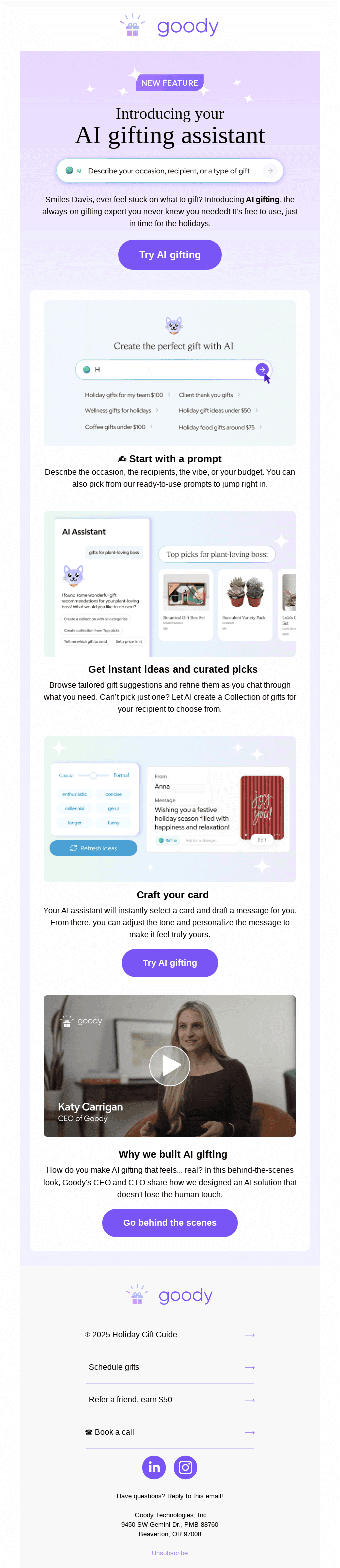 Meet your new AI gifting assistant 🎁✨