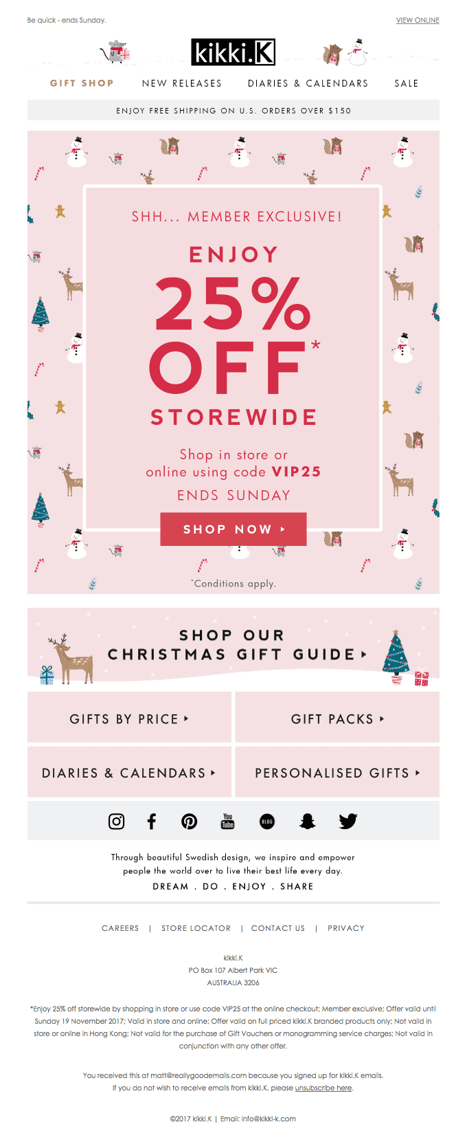 Member Exclusive: 25% off storewide