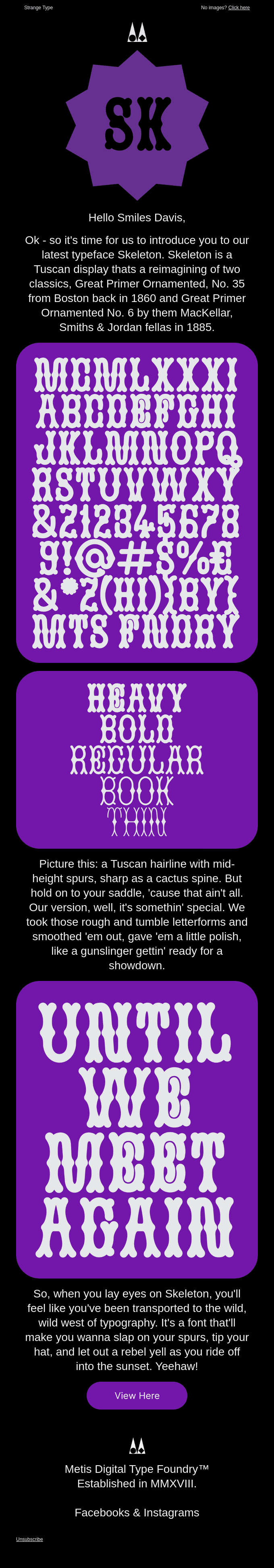 MF Skeleton — A Tuscan Display Typeface