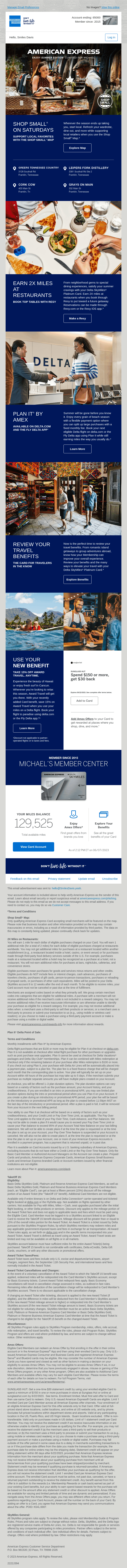 Smiles Davis, traveling with your Card is what summer is all about