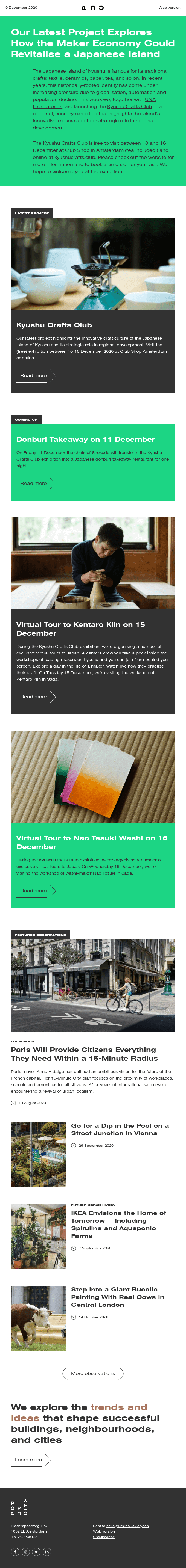 Monthly Newsletter — Opening Tomorrow: the Kyushu Crafts Club 🇯🇵