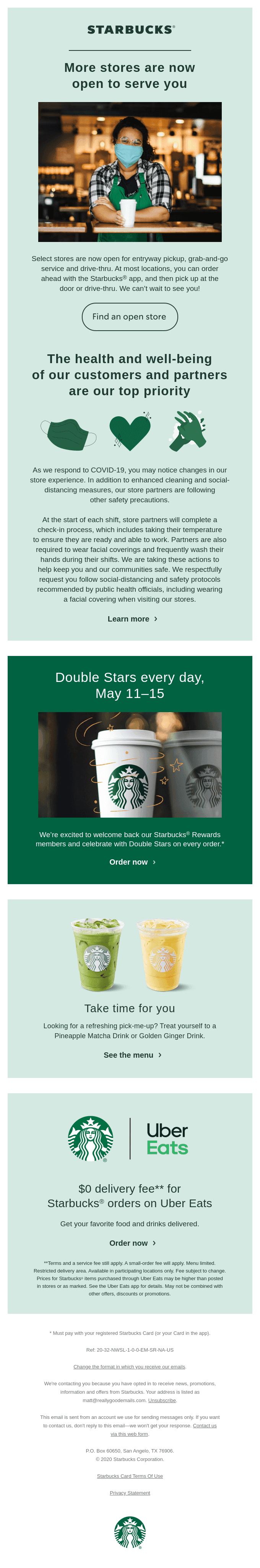 More stores are open to serve you ☕💚