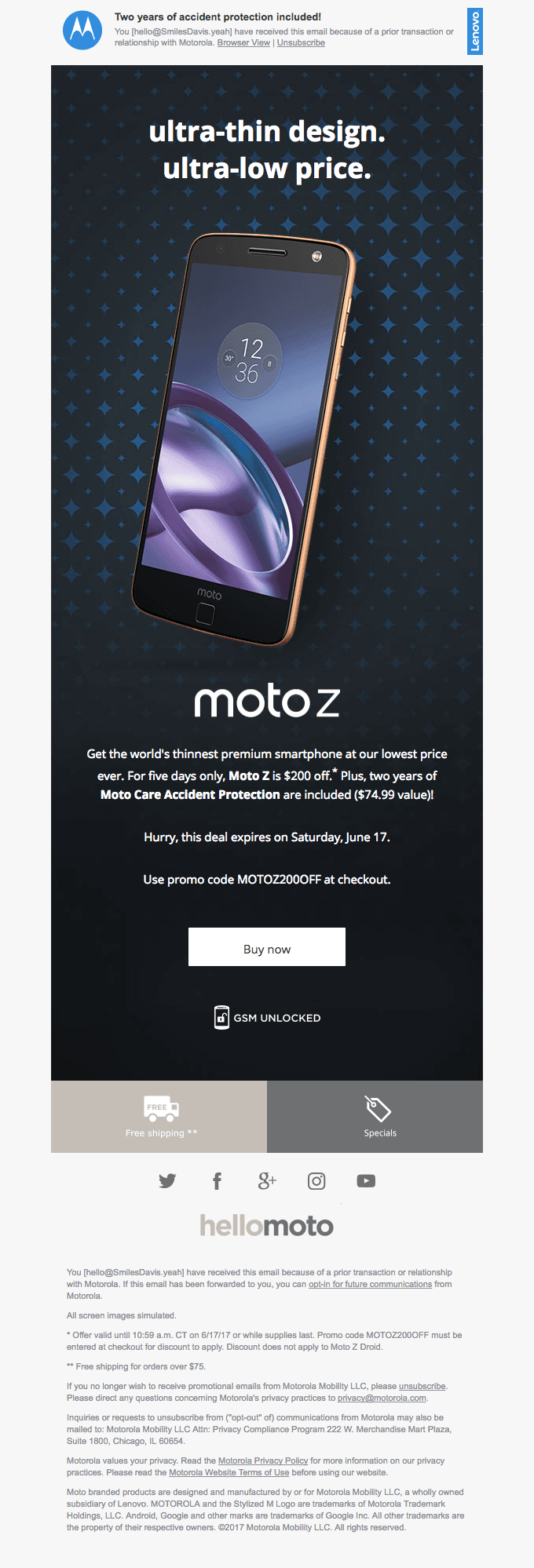 Moto Z is $200 off for a very limited time.