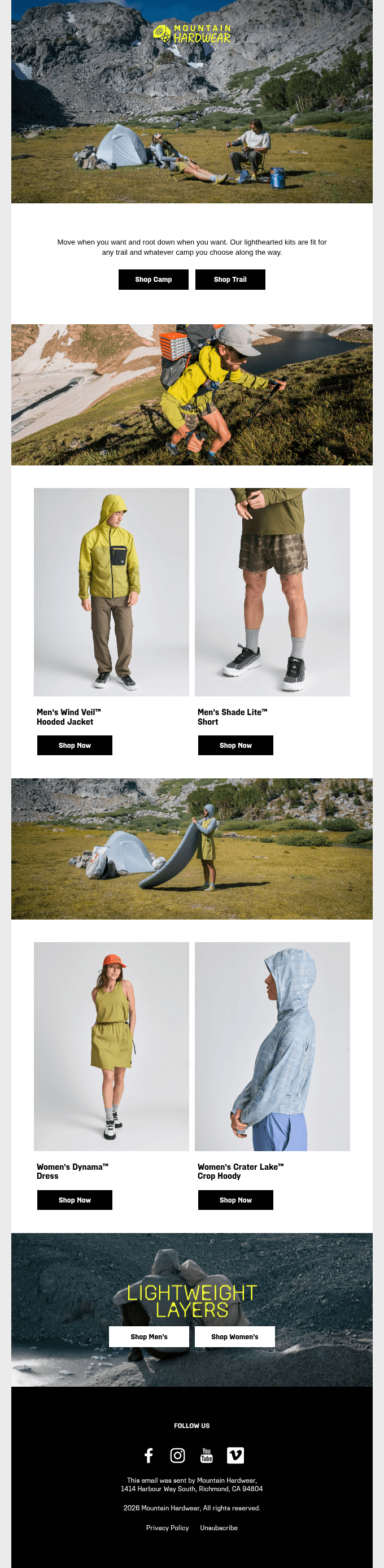 Our summer camp has a different uniform.