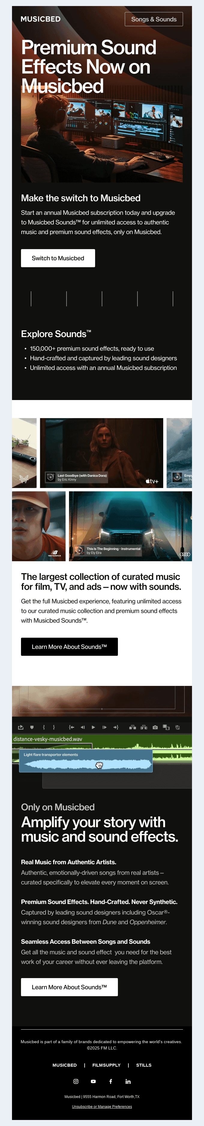 Musicbed now has 150,000+ premium sound effects