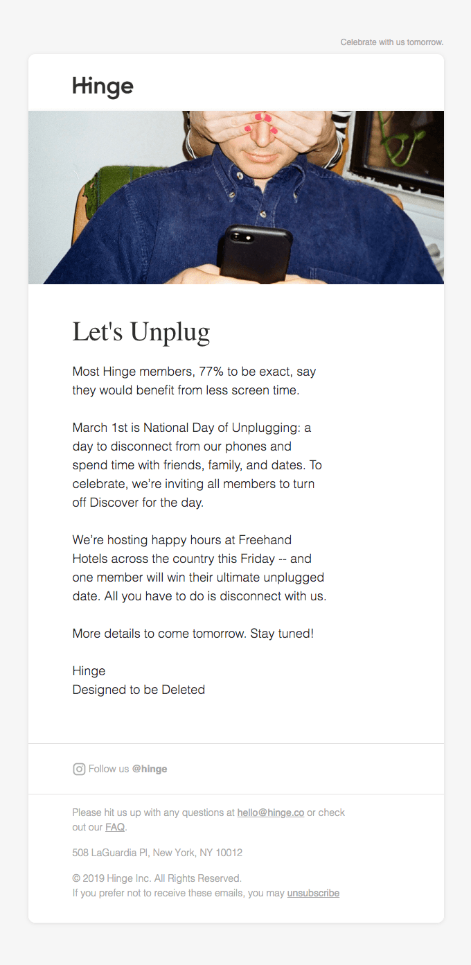 National Day of Unplugging is almost here