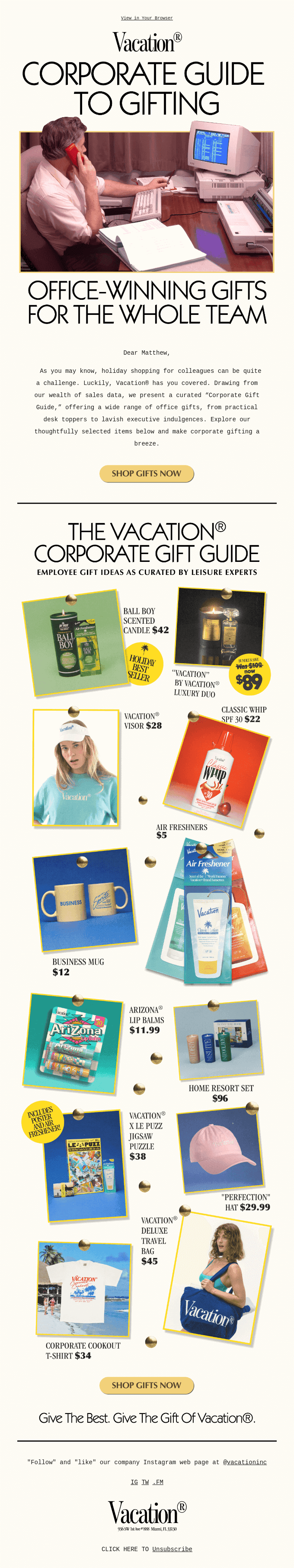 📌 Need Office Gifts? Leave it to Vacation®