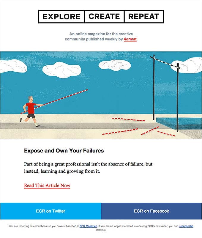 New Article Email Design from Explore Create Repeat