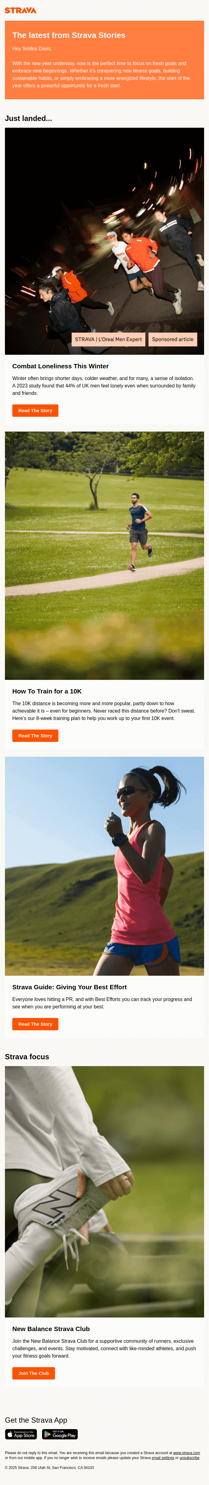 New beginnings, training plans and clubs to keep you engaged
