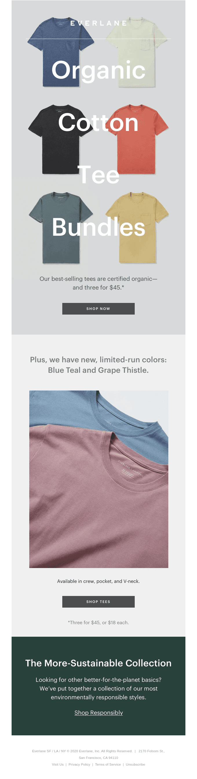 New Colors In Our Organic Cotton Tees