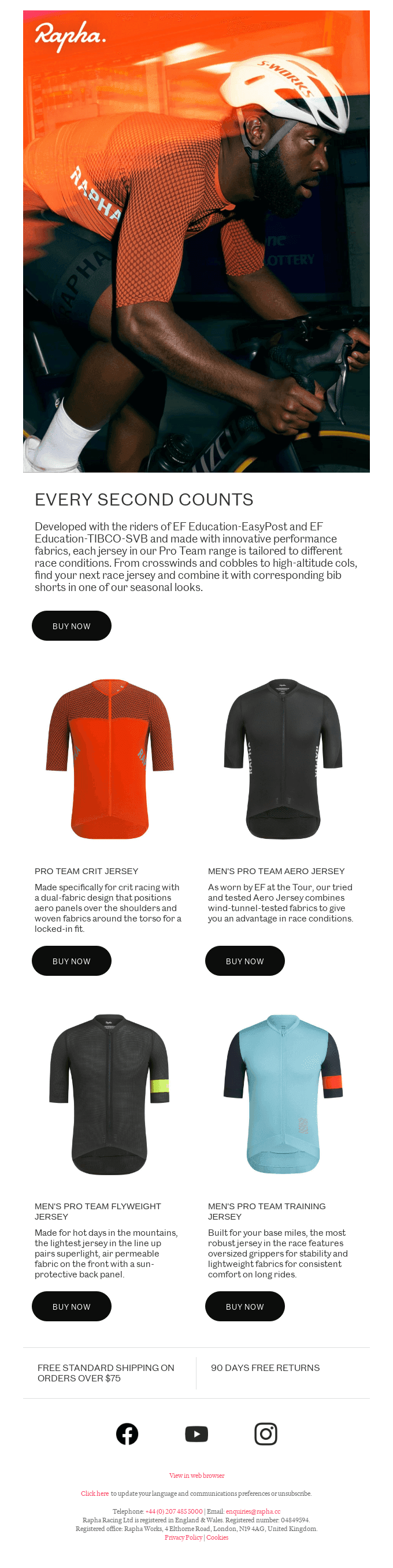 New colours in our fastest Pro Team jerseys