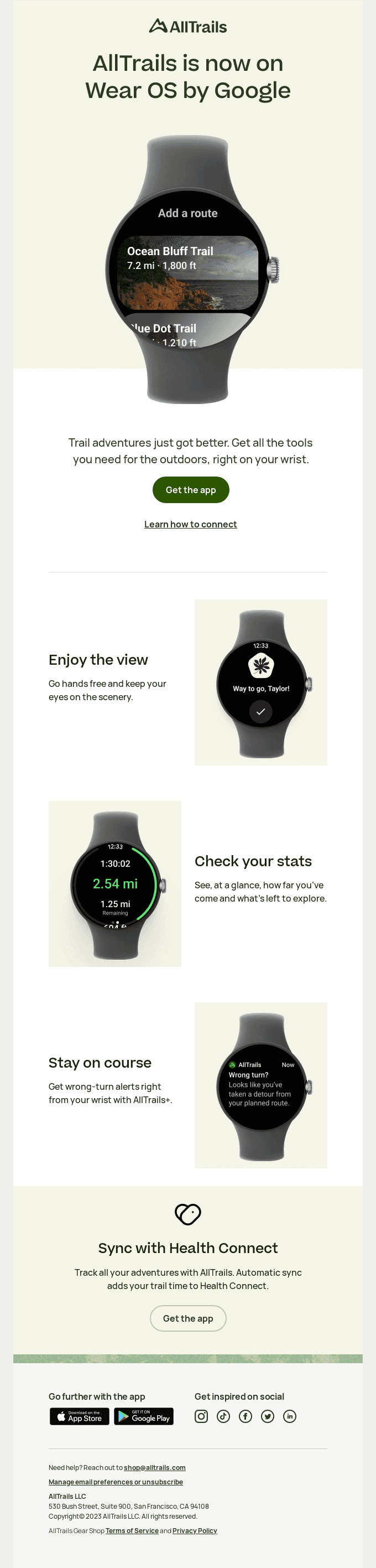 New: Find AllTrails on WearOS by Google!