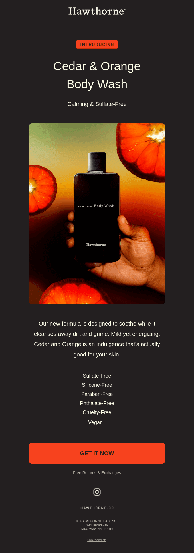 New | Fresh, invigorating body wash
