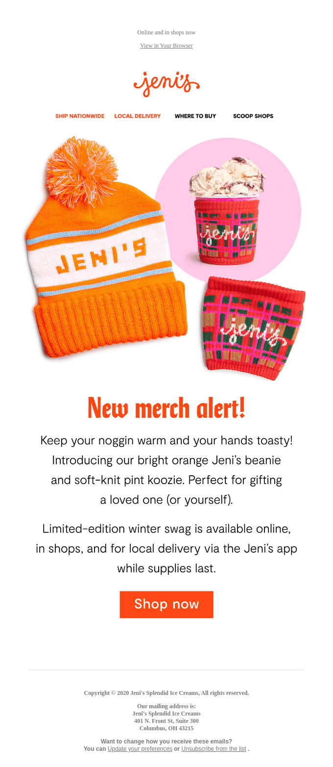New merch! To keep your head and pint cozy