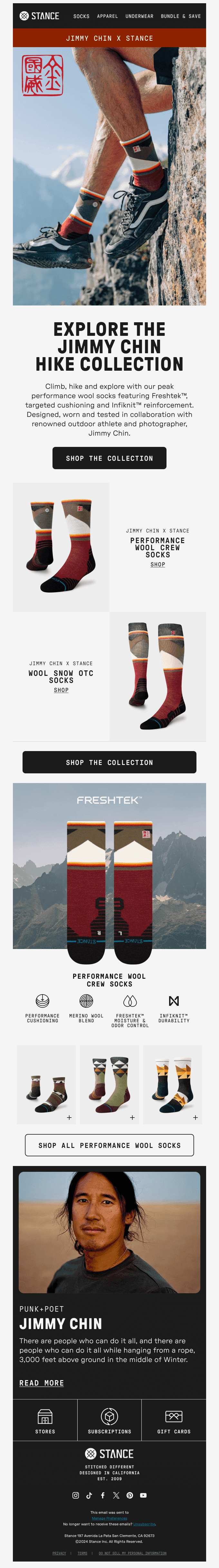 New performance hike & snow styles from Jimmy Chin