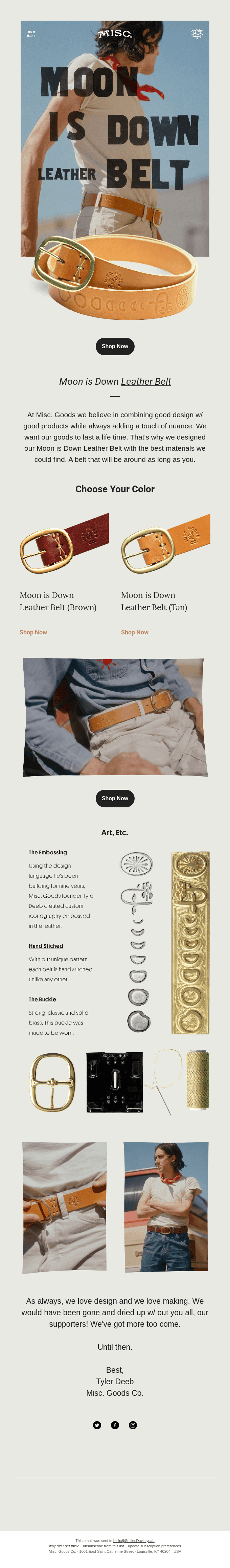 New Product: Moon is Down 💥 Leather Belt 💥