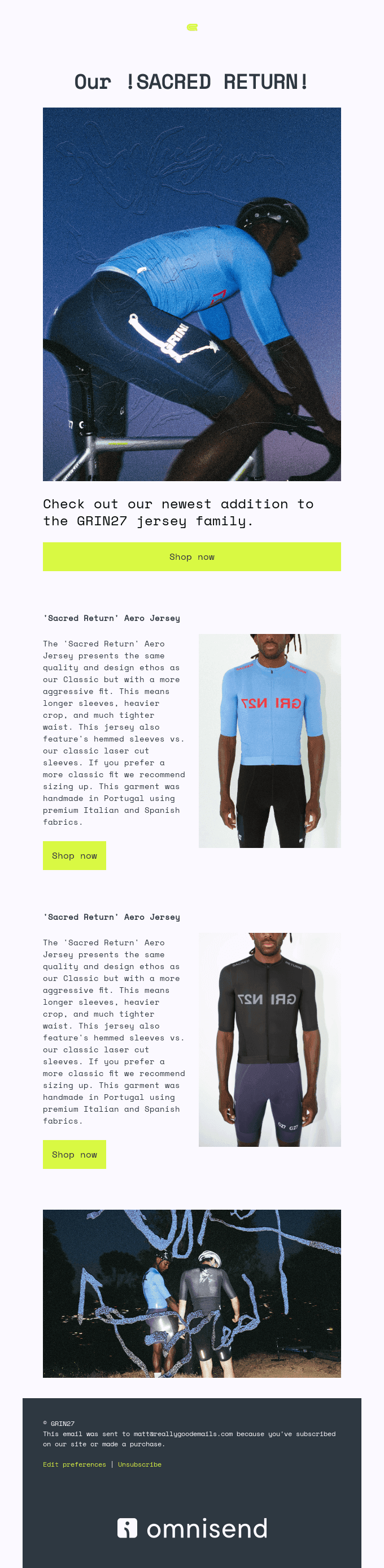 New 'SACRED RETURN' Jerseys Now LIVE!