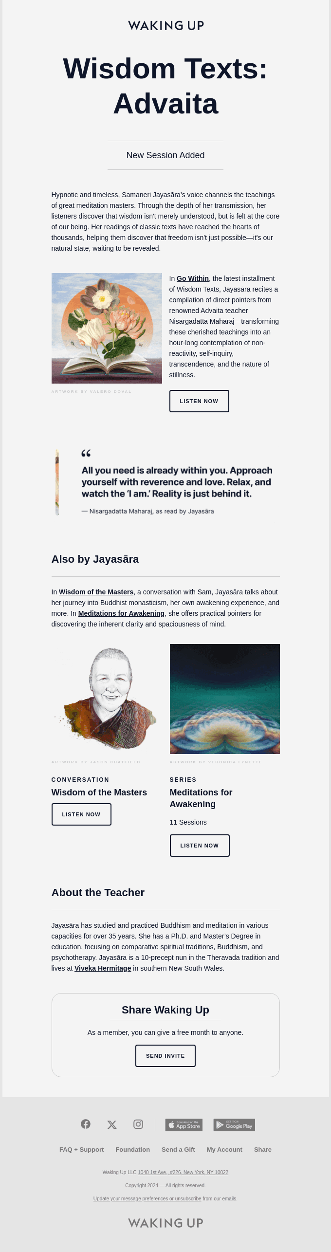 New Session: Wisdom Texts, by Jayasāra