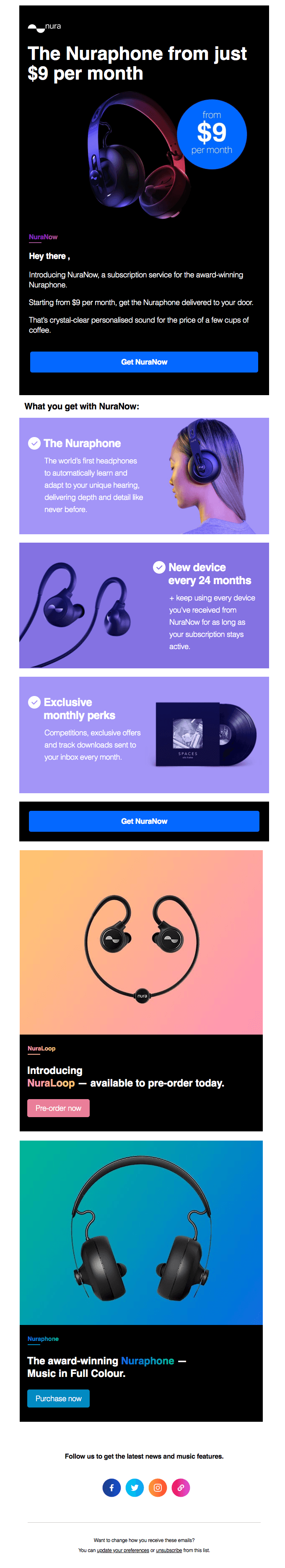 NEW subscription plan for the award-winning Nuraphone