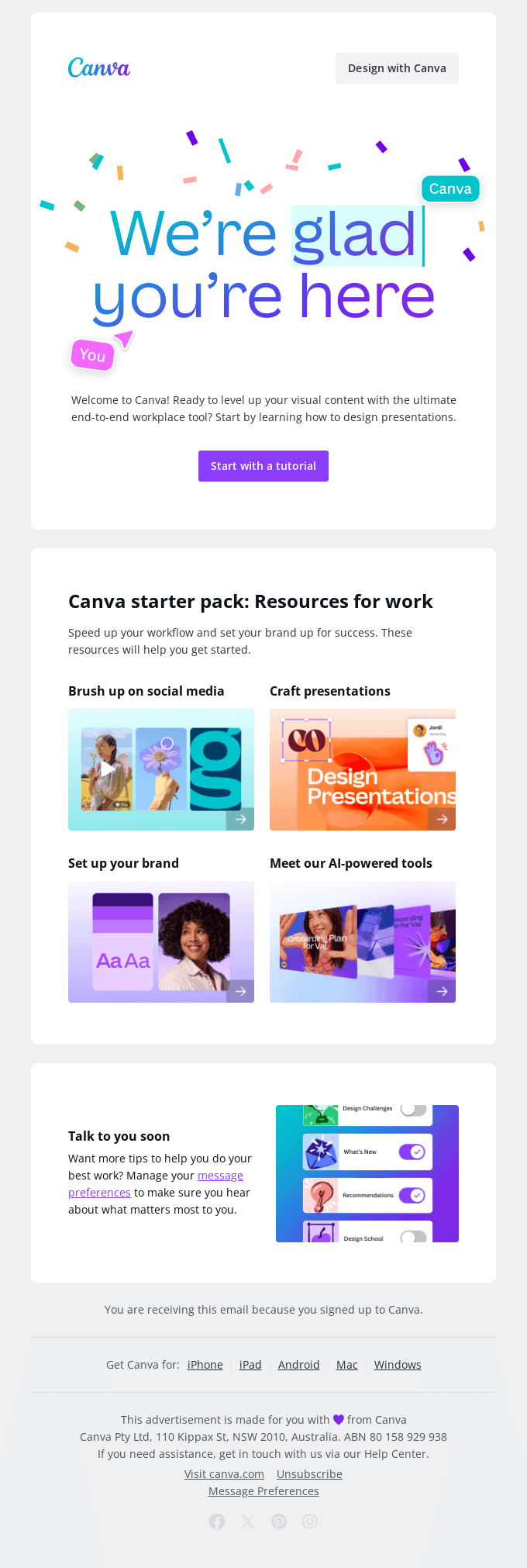 New to using Canva for work? Start here 👉