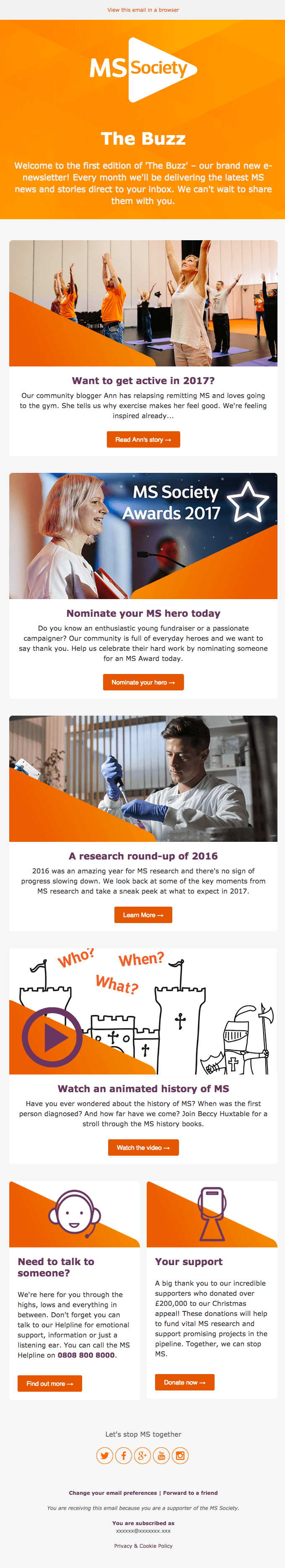 New year, new newsletter – introducing The Buzz from the MS Society