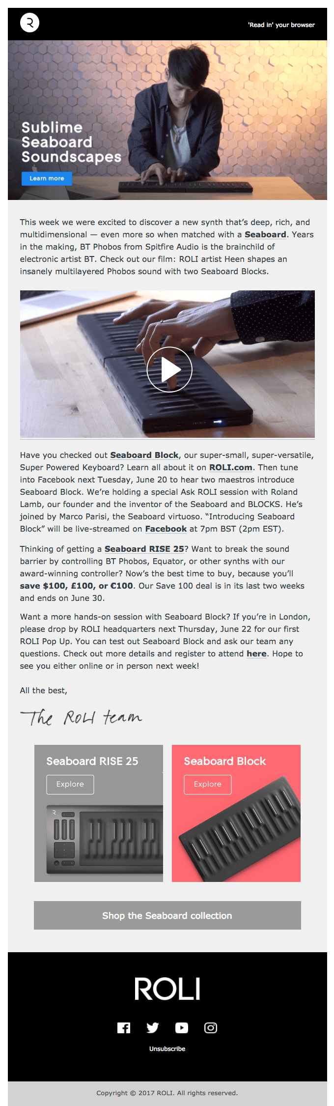 News from ROLI: Soundscaping with Seaboard x BT Phobos, plus a special Ask ROLI session with Roland Lamb and Marco Parisi