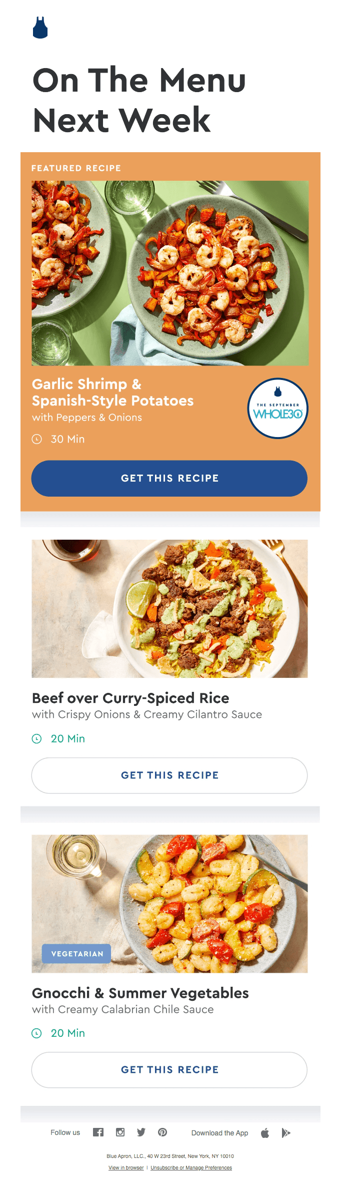 Next Week: Whole30 x Blue Apron is back!