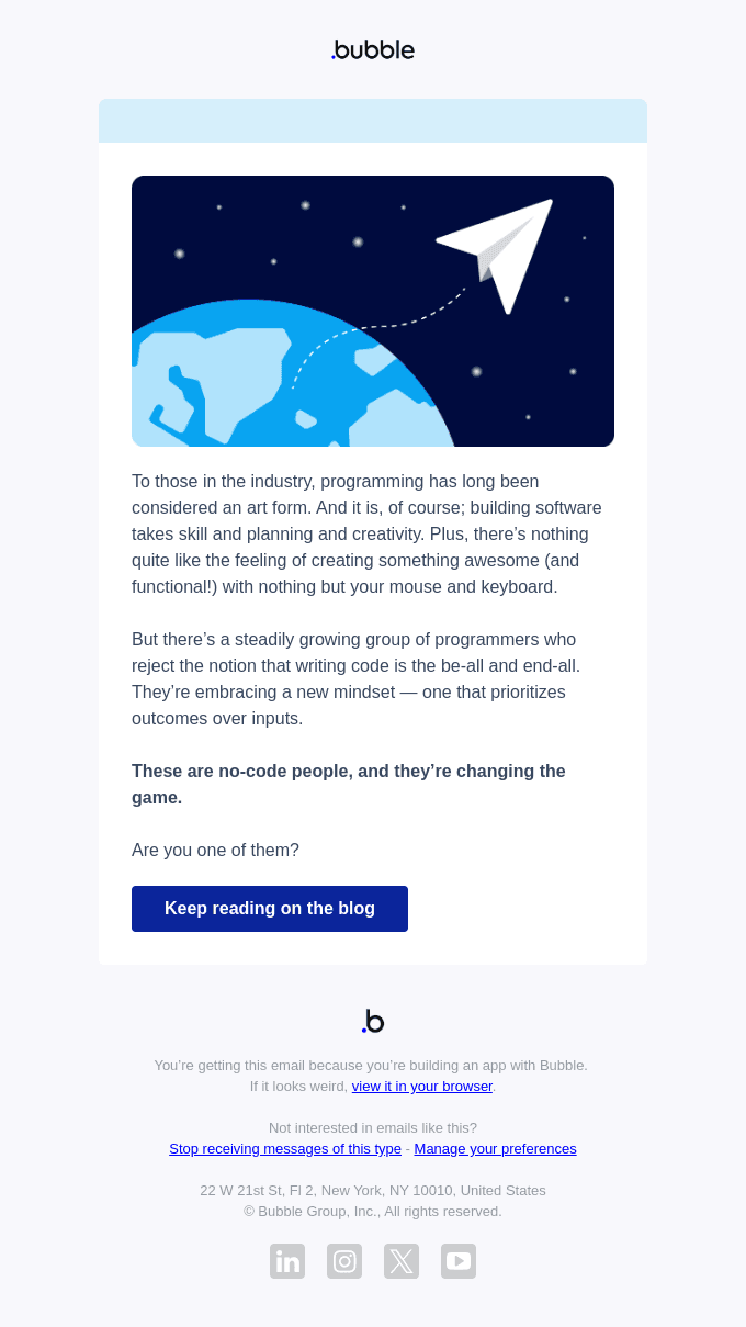 🤝 No-code people agree: outcomes over inputs