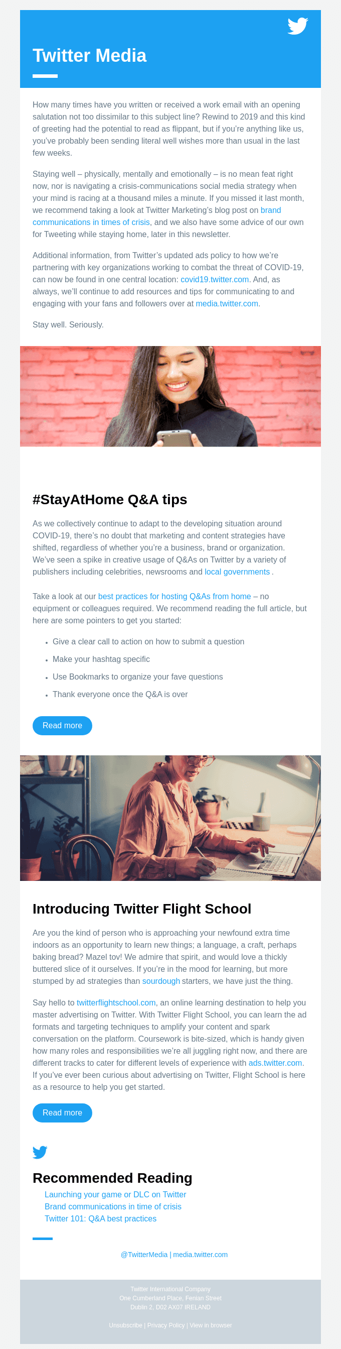 No, really. We hope this email finds you well.