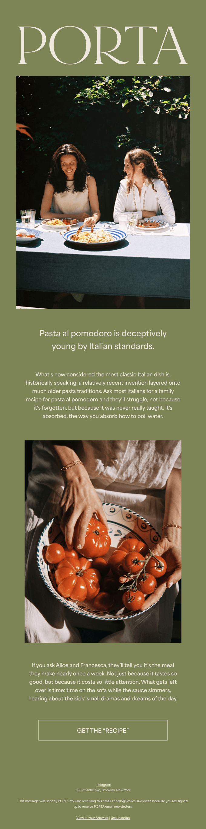 Noodling around: pasta al pomodoro