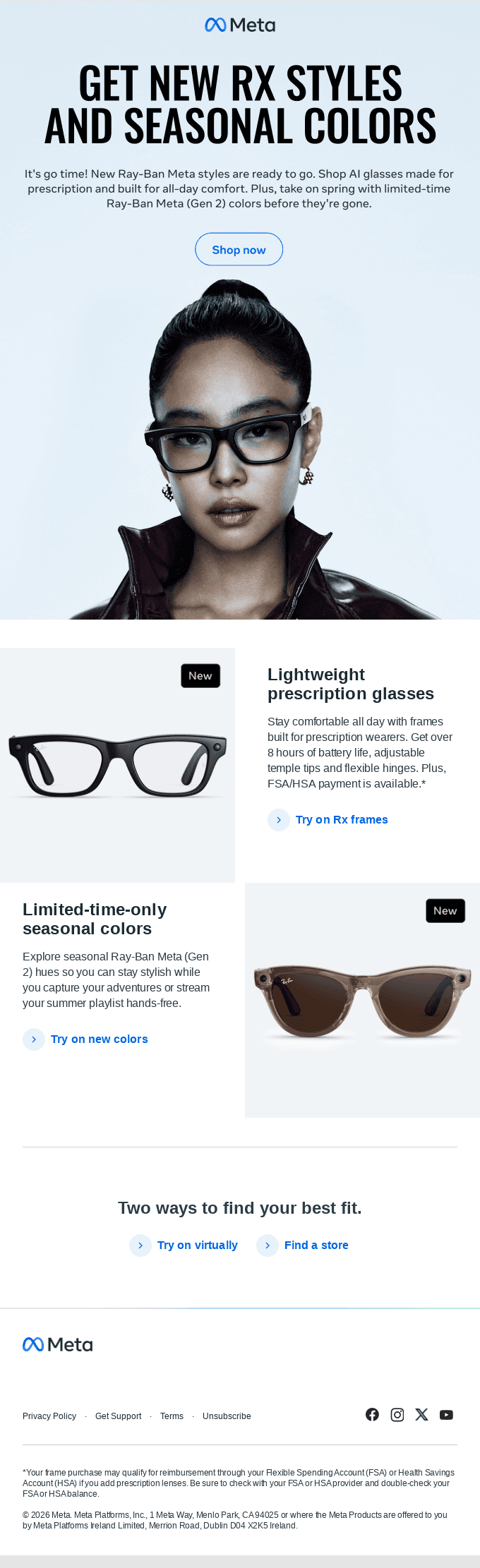 Now available: New Ray-Ban Meta styles