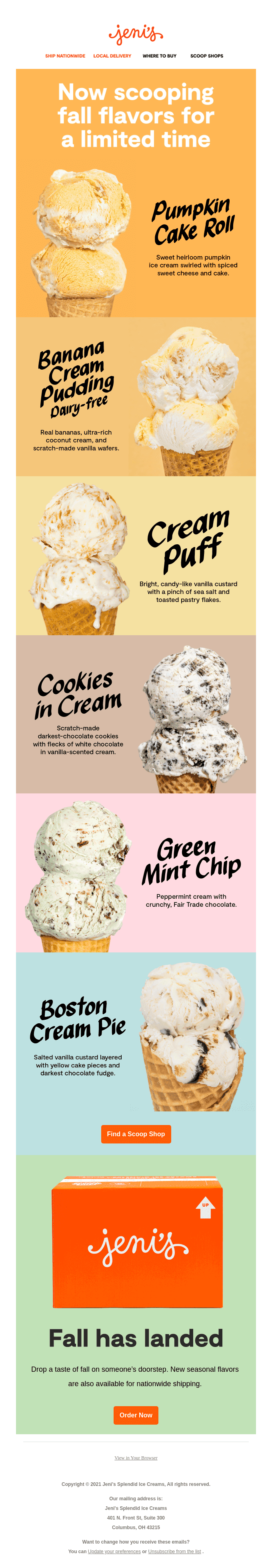 Now scooping: 6 new fall flavors!