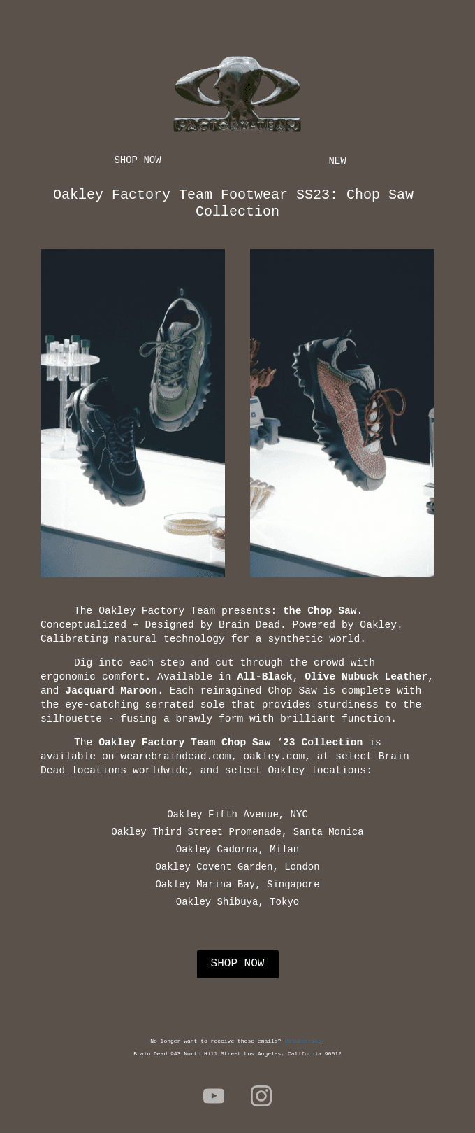 Oakley Factory Team Footwear SS23: Chop Saw Collection