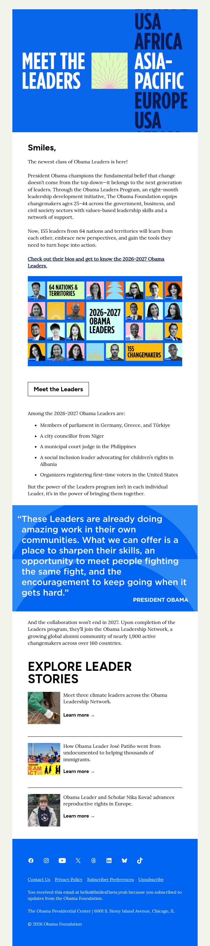 Meet the 155 new Obama Leaders