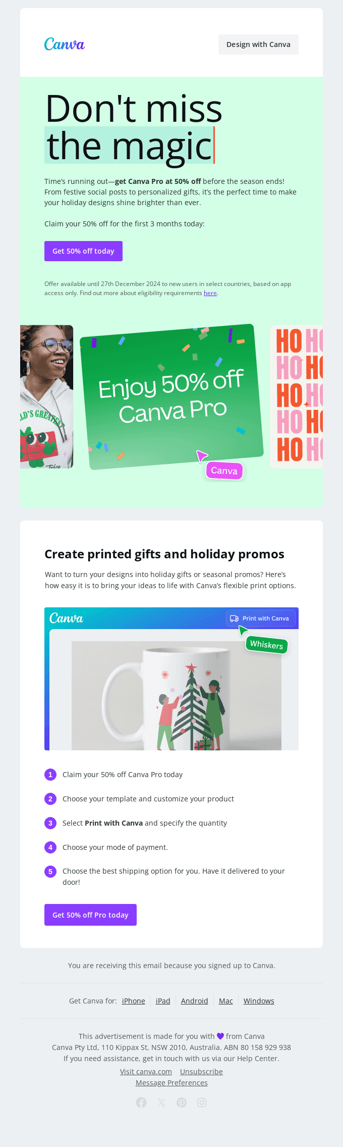 🚨🎁 Offer Extended! Get 50% off Canva Pro