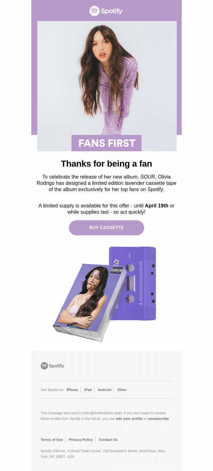 Olivia Rodrigo made you something special