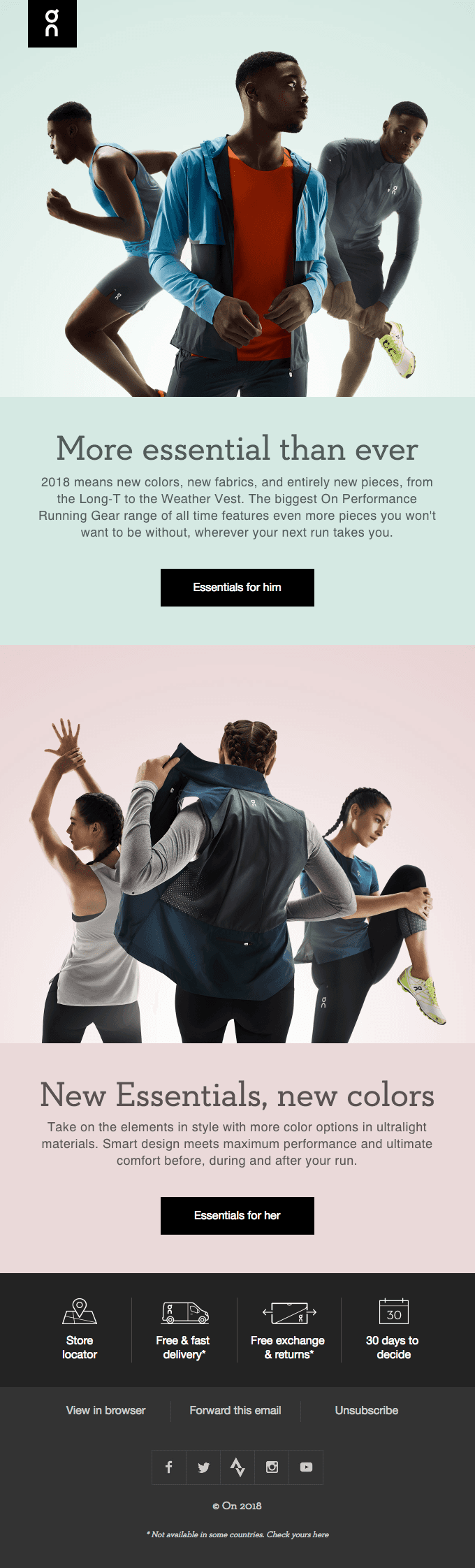 On Running: ☁️ Introducing the 2018 Essentials: new pieces, new colors, new running…