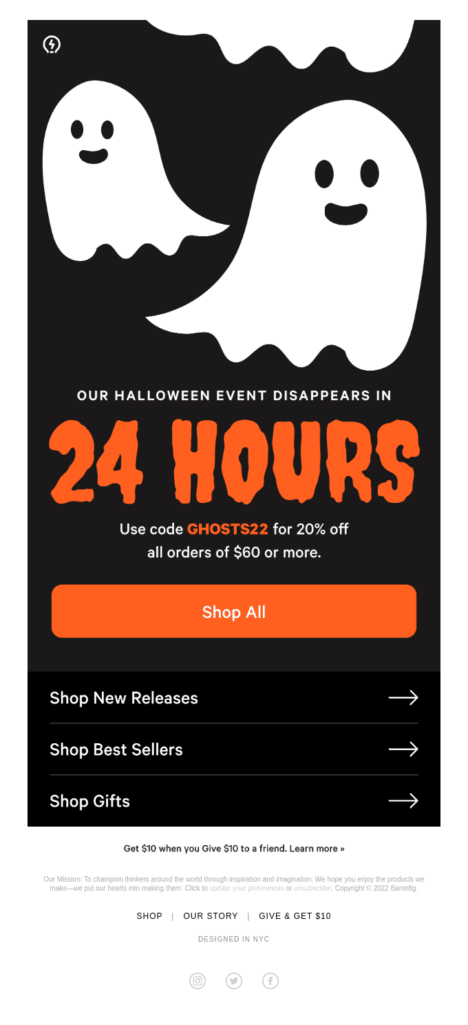 One day left! Our Halloween event ends tomorrow night.