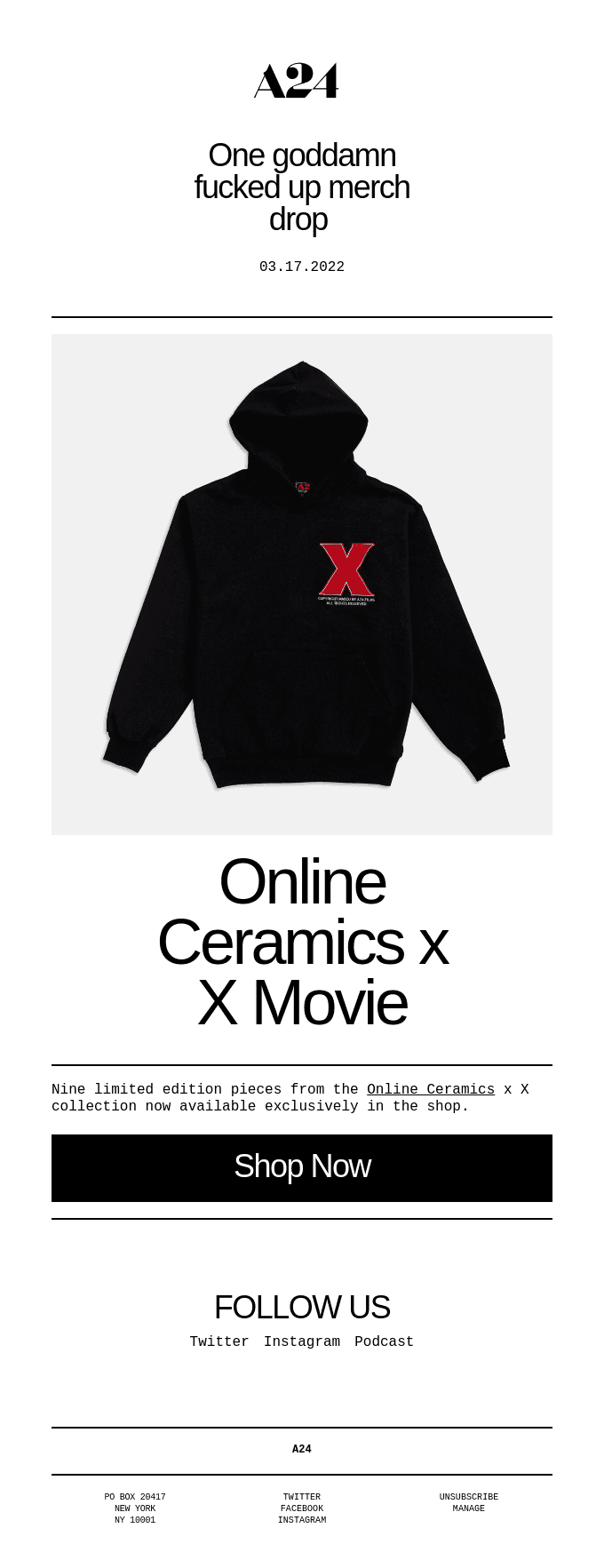 One goddamn fucked up merch drop 🪓