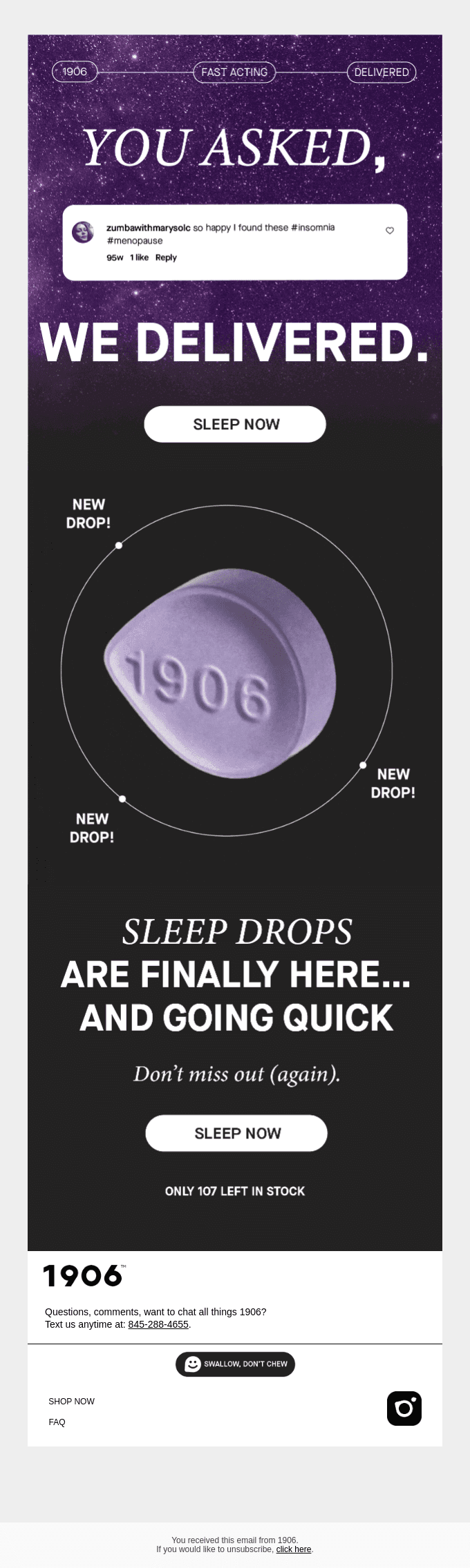 Only 107 Sleep Drops left