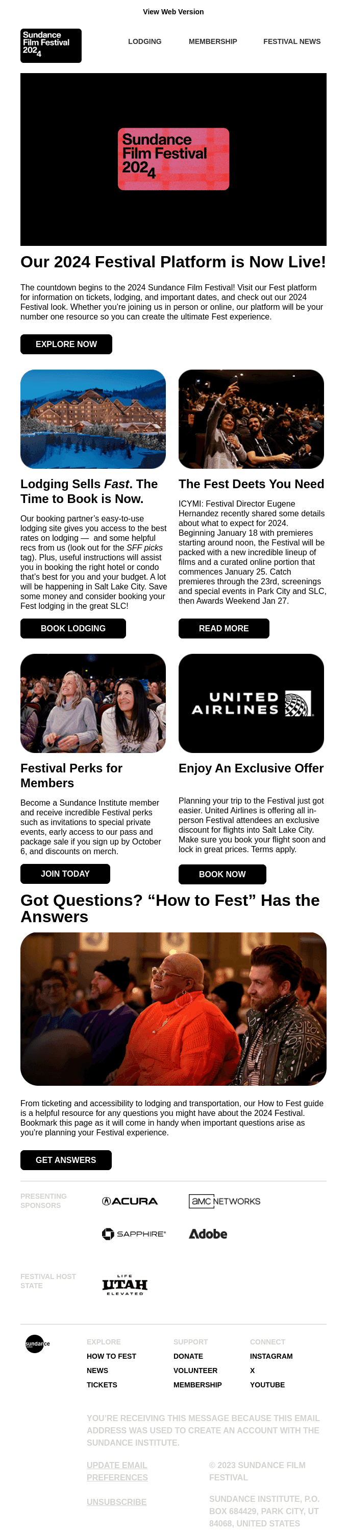 Our 2024 Festival Platform is Live
