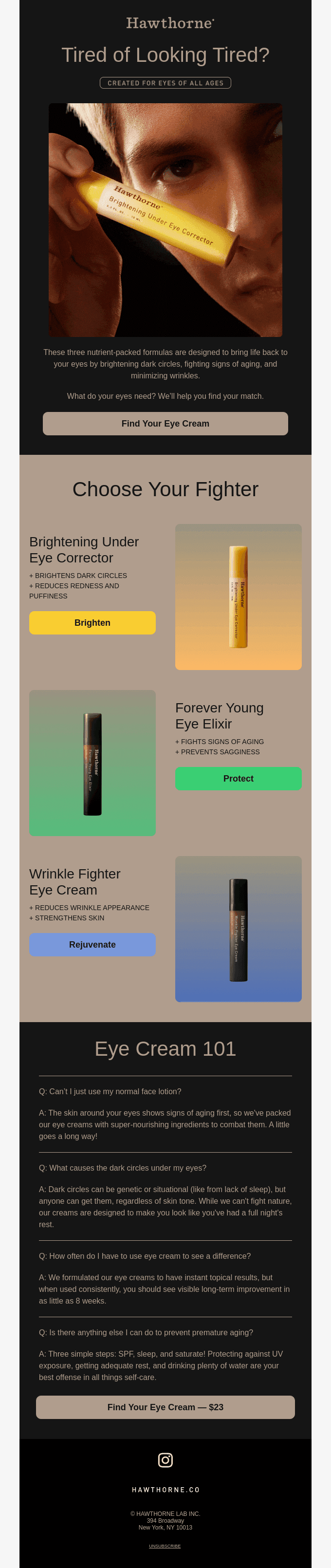 Our all-new eye cream is for every face