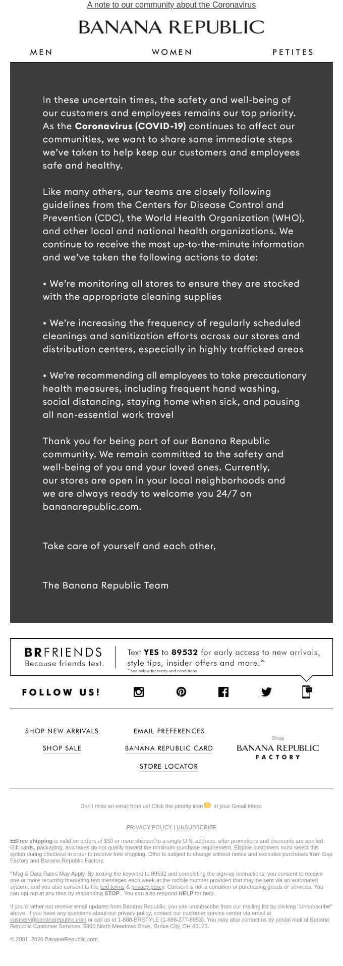 Our commitment to your safety and well-being