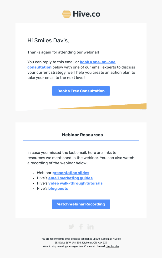 Our Ecommerce Webinar recording + free consultations reminder ✨