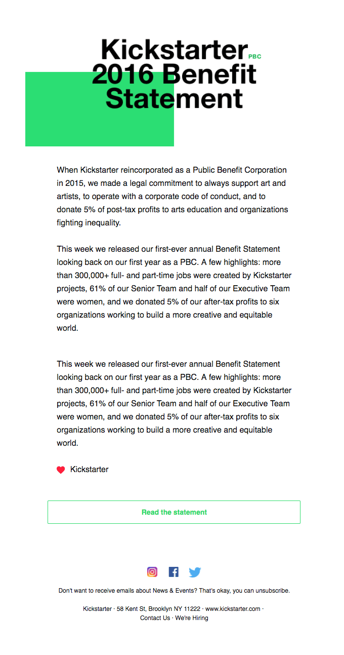 Our first annual Benefit Statement is here