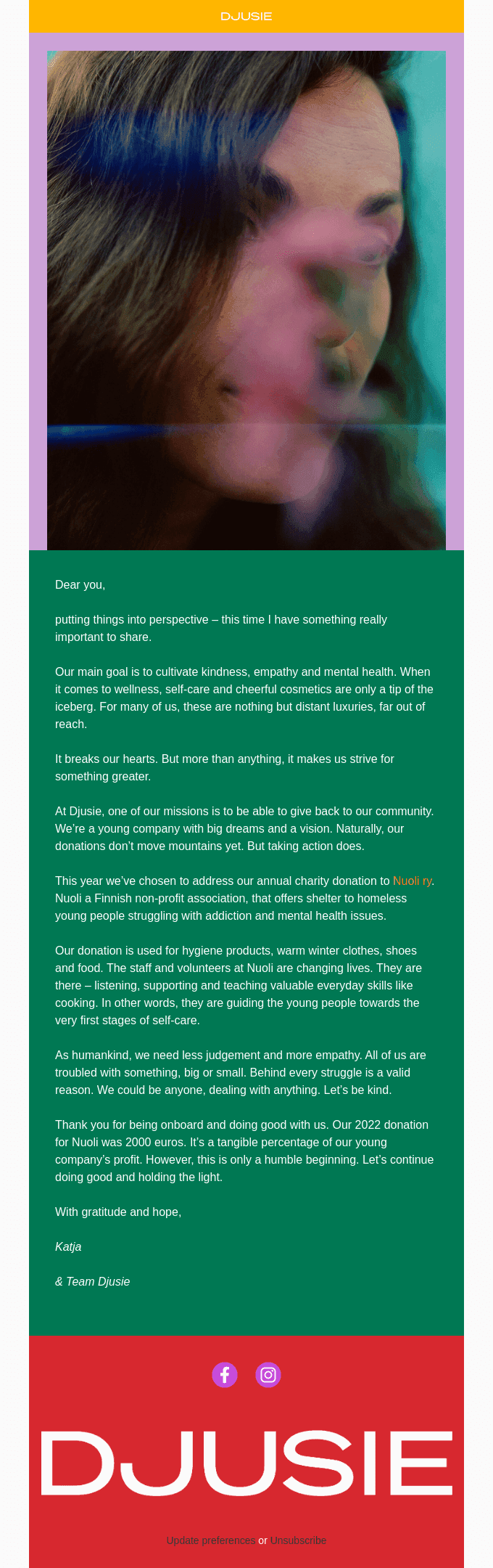 Our first charity donation – you made it possible